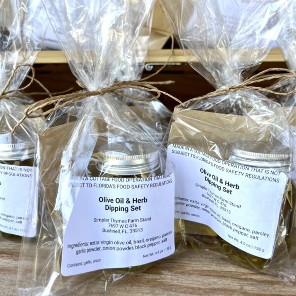 Bread Dipping Kit 2 oz bottle of extra virgin olive oil and a small envelope of herbs
